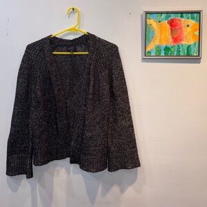 Lucky Brand Black and Gray Knit Sweater